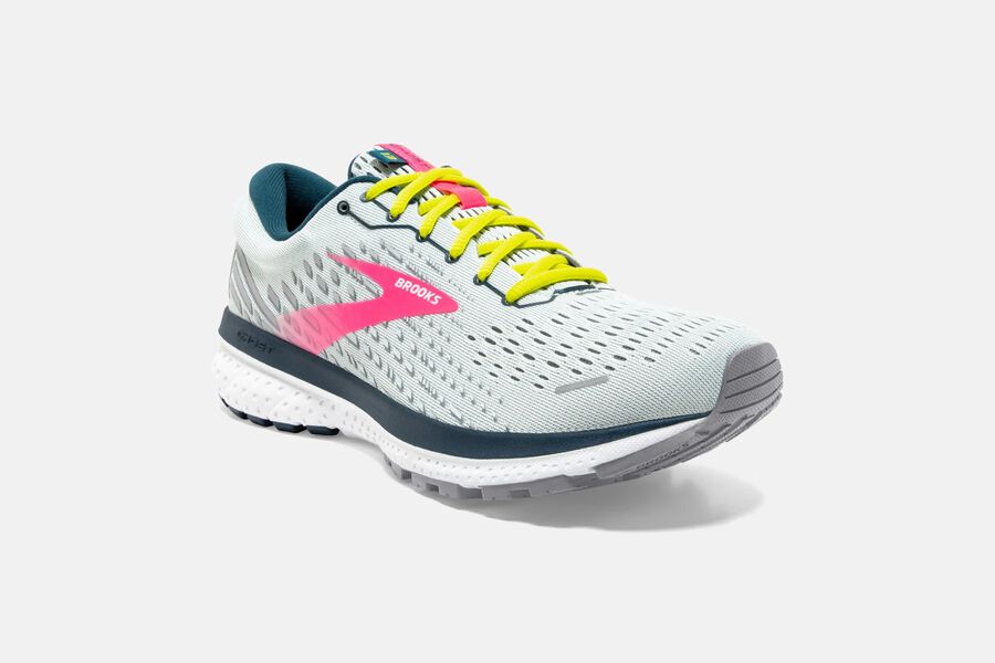 Ghost 13 Road Brooks Running Shoes NZ Womens - Grey/Pink - SMUKQP-134